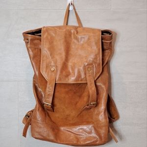 Topman Leather/Suede, Brown Backpack